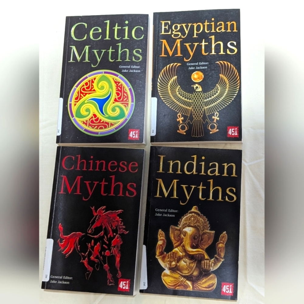 4 MYTHS &LEGENDS Books: Celtic, Indian, Chinese, and Egyptian (2018)